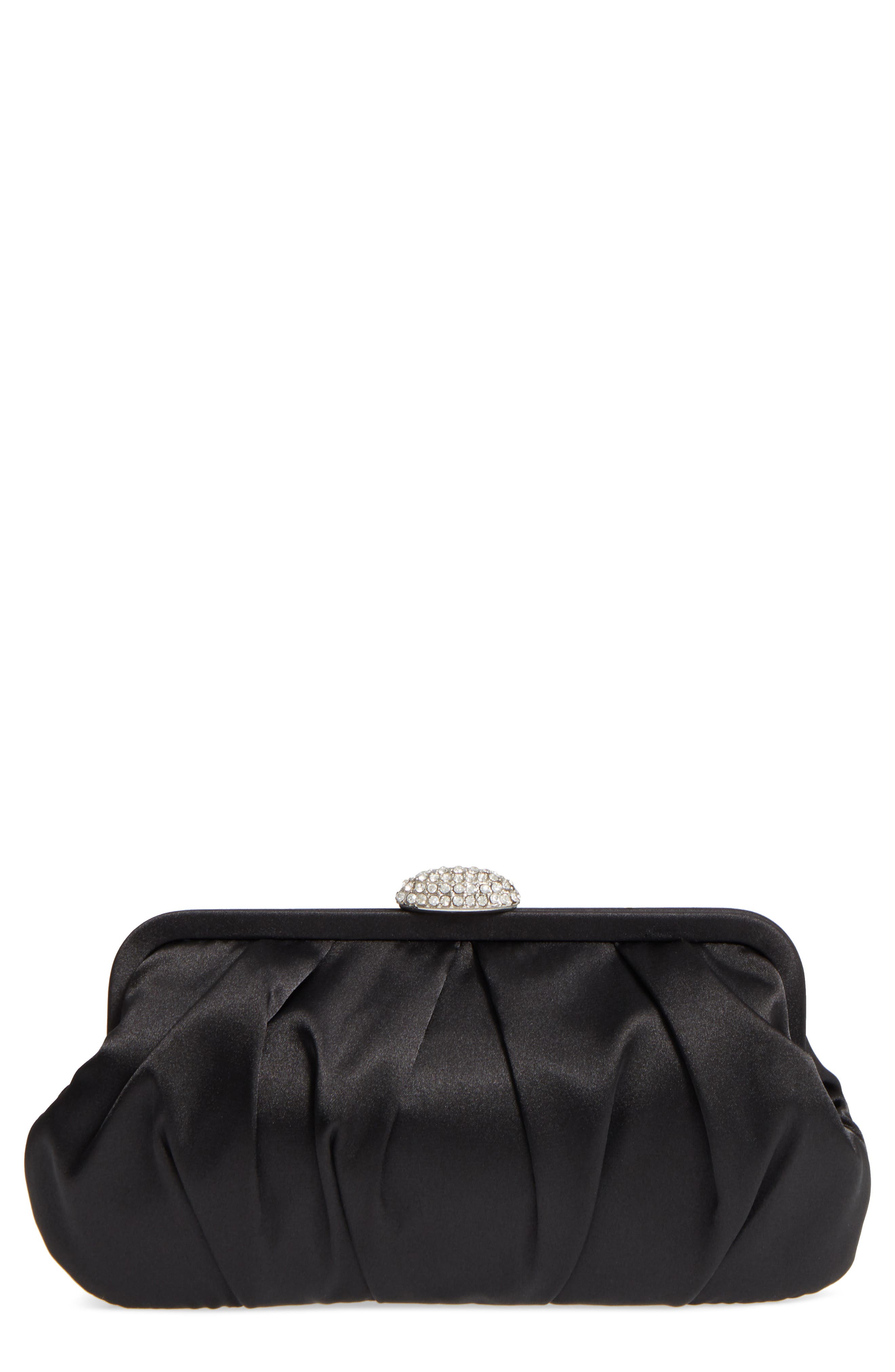 Elegant Small Solid Color PU Leather Shine Hard Clutch Evening Bag Handbag 